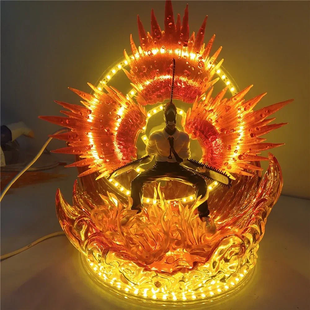 Denji Chainsaw Man LED Light Up Action Figure Fully Customizable 25cm