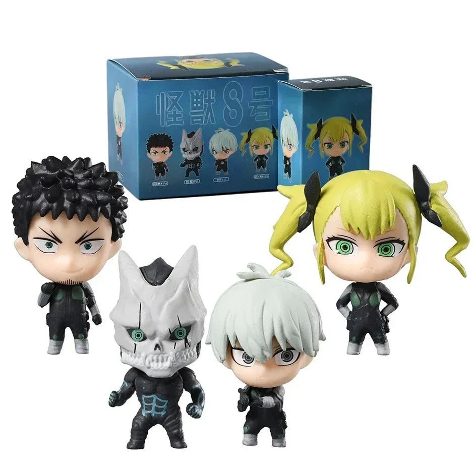 Kaiju No. 8 Mini Cute Anime Figures – Kafka Hibino, Kikoru Shinomiya & Reno Ichikawa 4-Piece Set